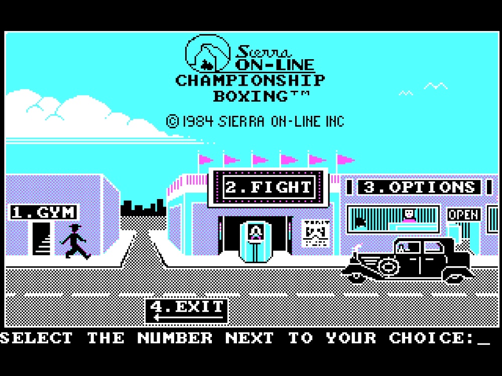 Title Screen of Sierra Championship Boxing for DOS